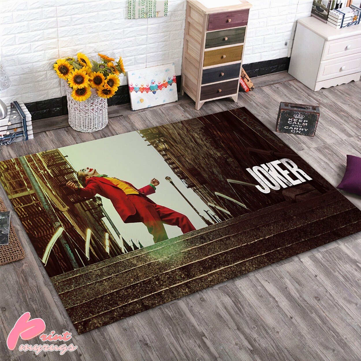 Unique Joker Dc Comics Custom Rug Infamous Villain Design Print My Rugs
